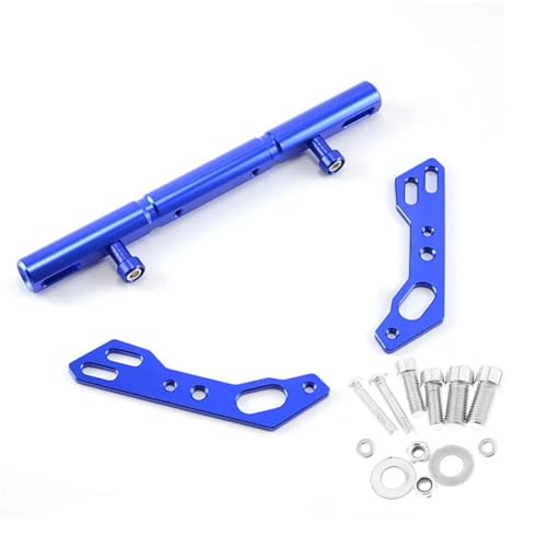 オートバイ強化CNC多機能クロスバー調節可能なハンドルバーバランスレバーGPS電話ホルダー のために XMAX 250 300用 バイク クランプバー(Blue)