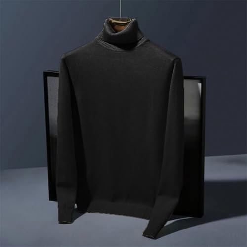 Men’s High Neck Sweater Lightweight Long Sleeve Thermal Pullover Solid Color Winter Base Layer Knit Top3
