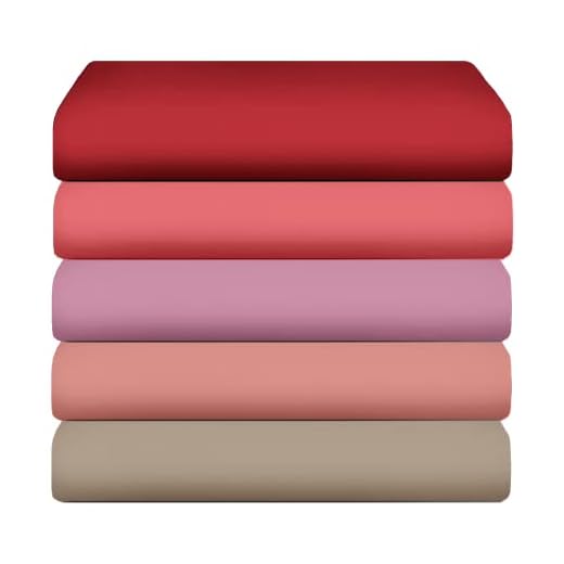 Kit Com 5 Lençol de Malha Casal Com Elástico 100% Algodão - Rubi (KIT 1)