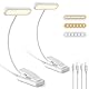 iFalarila 2er Pack Leselampe Buch Klemme, Breite Lichtabdeckung, USB C Wiederaufladbare Buchlampe mit 3 Farben & 10 Helligkeit dimmbar, flexibler Schwanenhals, klemmleuchte, Leselicht für Kinder
