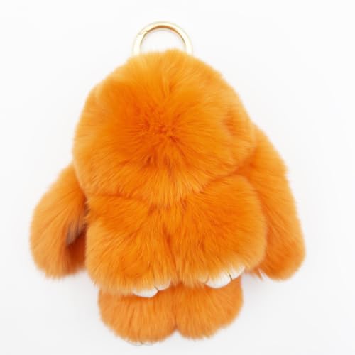 Unpafcxddyig Bunny Keychain Cute Rex Rabbit Fur Keychain Car Handbag Keyring