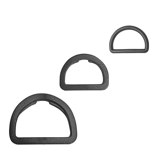 Plastic D-Ring Quality Black D Rings Loop Buckles For Belts, Shoulder Bag, Clothes, Dog Leashes, Backpacks, Purse Straps Craft Street Style Black (0.75 Inch, 50)-image-6