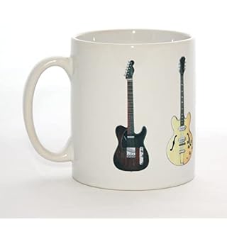 Mug guitare The Beatles Five Guitar Illustrations - Les Beatles, Paul McCartney, John Lennon, RIngo Starr, George Harrison Mug guitare The Beatles Five Guitar Illustrations – Image 2