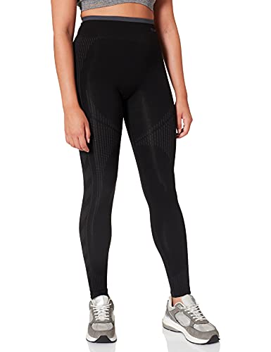 hummel Mallas Hml SMU sin Costuras para Mujer, Mujer, Leggings, 215167, Negro/Asfalto., L Slim