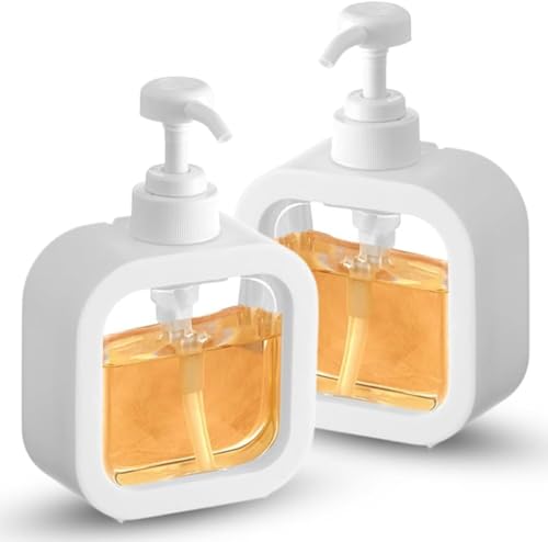 Image of BEYOND BASIC Empty Bottle Soap Dispenser for Bathroom Kitchen Accessories Items for Home Large-Capacity Dispensing Bottled Hand Soap Dish Soap Shower Gel Shampoo Empty Bottle 1 PCS (Multicolour)