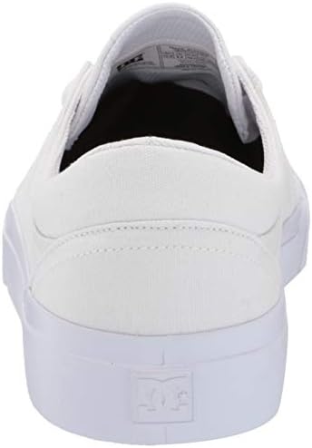 DC mens Trase Tx Skate Shoe, White/White/White, 5 US | Image 2
