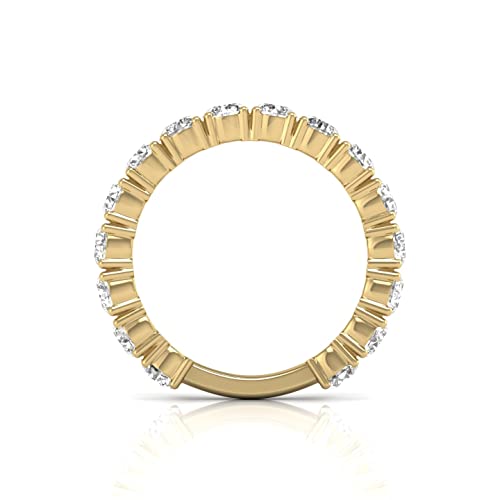 2 Carat TW Natural Diamond Eternity Band in 14K Yellow and White Gold (Color J-K, Clarity I2-I3)3