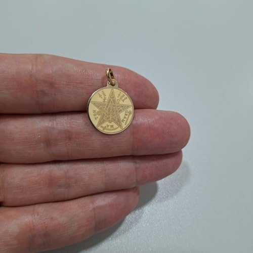 Amuleto Tetragramatón Oro 18k Unisex 18mm Mate Brillante Amuleto Tetragramatón Oro 18k Unisex 18mm Mate Brillante