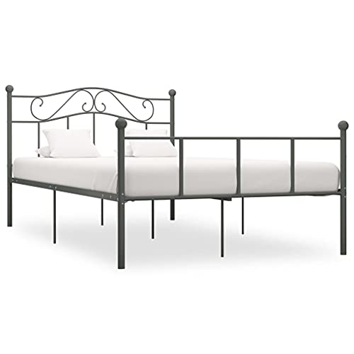 Woonisher Estructura de Cama de Madera Maciza Reciclada, Estilo Antiguo y Único, Encanto Rústico, Muy Estable y Duradera, 140x200 cm