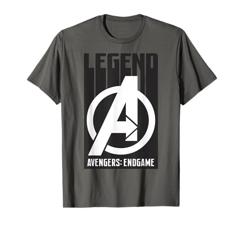 T-shirt Marvel Avengers Endgame Legend Logo pour homme fan de pop culture noire