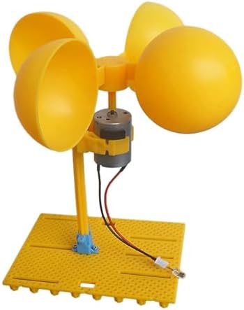 OLONETO 1PC Hemispherical Vertical Axis Micro Wind Turbine with Brushless Motor and Bracket Blades DC Mini DIY Kit (Color : 1PC)