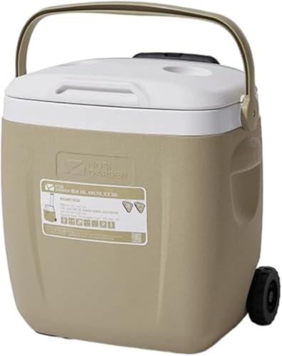 クーラーボックス 長時間保冷保温 密閉 キャスター付 大容量お手入れ簡単 コンパクト 軽量 手提げと肩掛け両用 お弁当収納バッグ 多機能 お弁当 アウトドア キャンプ ピクニック バーベキュー 室内・屋外両用 家庭用 (暖かな砂色)