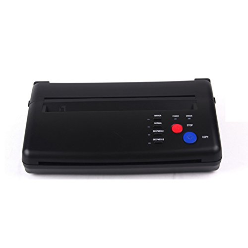 Enshey Black Tattoo Transfer Stencil Machine Thermal Copier Printer Machine Copier Thermoprinter Tattoo Kit Fast Transfer Speed TPH Recording Mode for Temporary and Permanent Tattoos - Thumbnail 5