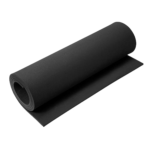 AMZQNART EVA Foam 5mm Cosplay Foam Roll 16 x 59in (6.5sqft) Black Suitable for Large Foam Cosplay Modeling DIY Projects Crafts Ultra High Density 90 kg/m3.
