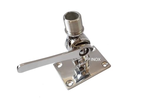 Support antenne rotule inox anti vibration pour VHF et GPS de bateau