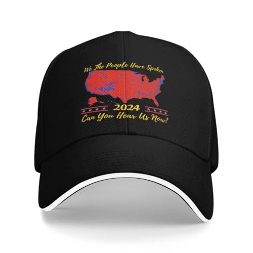 Nocesaq We Have Spoken Can You Hear Us hat Accurate Map of 2024 Election Baseball Cap Black