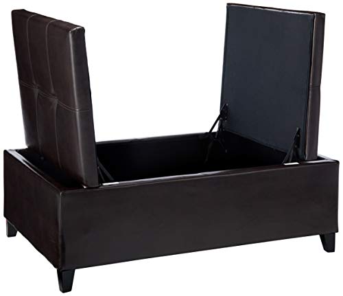 Christopher Knight Home Lanister Pu Storage Ottoman, Medium, Brown #TOP2