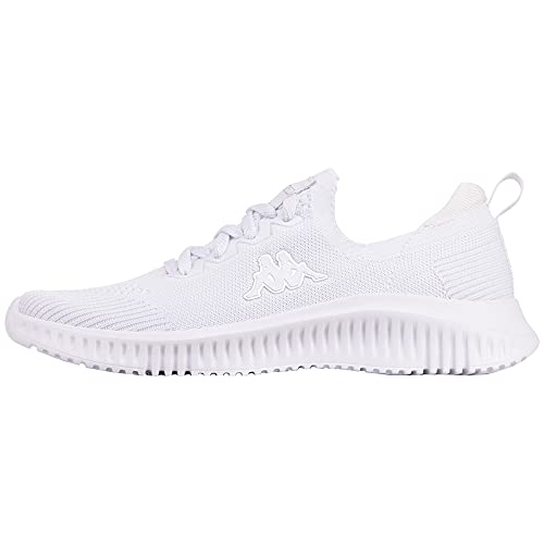 Chiusura: gomma Kappa Abiola Scarpe da ginnastica Unisex - Adulto, Bianco (White/Silver), 40 EU