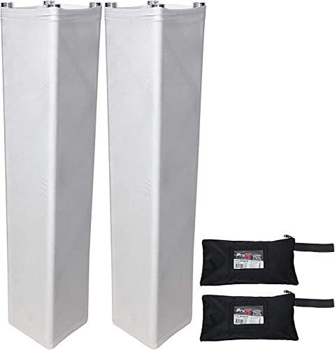 (2) ProX 4.92FT White Lycra Cover Sleeves for Quad Truss Segments