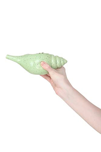 Image of Leak Proof Durable Ceramic Jala Neti Pot with Nostril Plugging Support - Better Capacity - Holds 300 ml - Spill Proof with Comfort Grip - Lead-Free and Microwave and Dishwasher Safe - Green