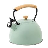 Esta tetera de fondo plano tarda varios minutos en hervir agua para que puedas disfrutar de un té sabroso rápidamente.