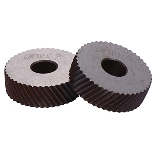 NULYLU Knurling Tool Wheel Set 2pcs Steel Knurling Tools Diagonal Wheel Linear Replacement