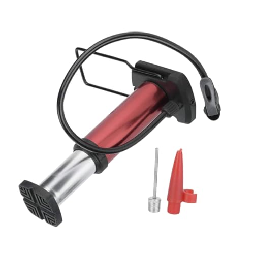 POPETPOP 1 Juego Inflador diminuto Pelota de pie para neumáticos de Bicicleta para Bicicleta Rojo