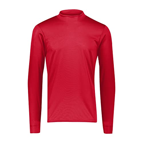 Augusta Sportswear Wicking Mock Turtleneck Shirt, 3X-Large, Red