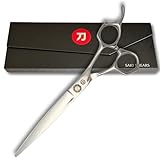 7 Inch Professional Hair Cutting Scissors - Convex Blade - Japanese 440C Stainless Steel - For Wet or Dry Cutting - Saki Shears Musashi For Hairdressers and Barbers (7 Inches)