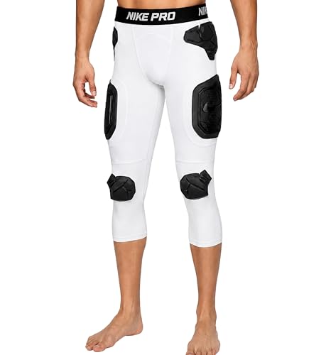 Nike Pro Hyperstrong 7-Pad 3/4 Football Girdle (White, Medium)