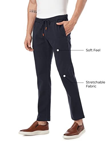 Image of FYLTR Men's Taper Fit Stretch Cotton Joggers with Elasticated Waistband & Drawstrings