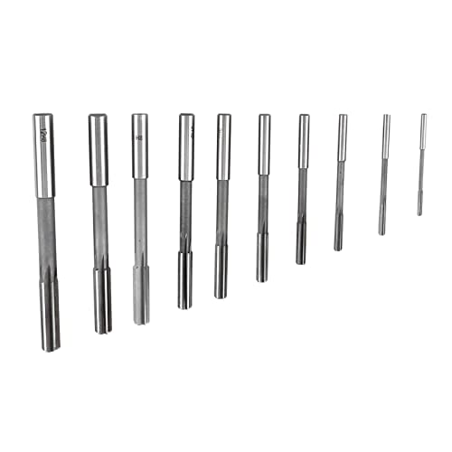 10 PCS Reamer Set, HSS H8 Chucking Reamer Set for Lathe Machine, Straight Chucking Machine Cutter Milling Reamering Kit 3mm 4mm 5mm 6mm 7mm 8mm 9mm 10mm 11mm 12mm