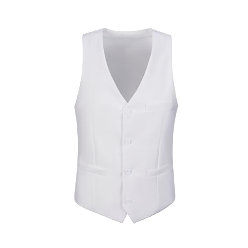 Men's Suit Vest Business Formal Dress Vests for Men Solid Color Casual Wedding Tuxedo Waistcoat