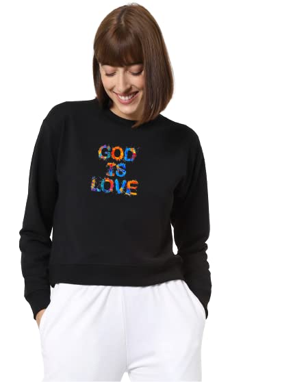 Clo CluWomen's Sweatshirt Stylish Full Sleeve Teens for Light Warm Winter