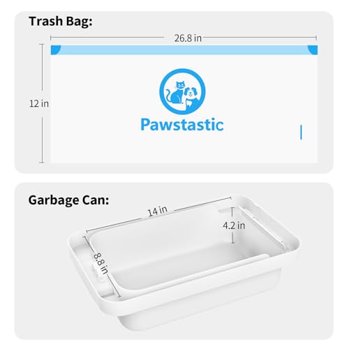 Pawstastic Sacos de lixo substituídos - 2 rolos, sacos de lixo de gato para caixa de areia de gato a