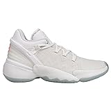 adidas unisex adult D.o.n. Issue 2 Basketball Shoe, White/Solar Red/White, 9.5 Women Men US