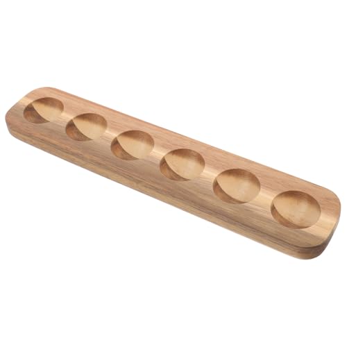 Evita roturas en la cocina con el organizador y porta huevos seguro de madera pulida