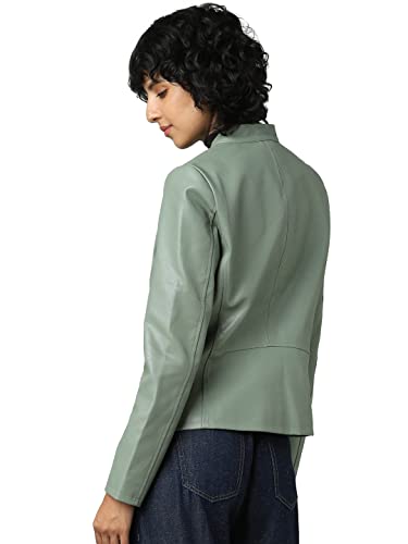 Image of ONLY Women Brown Leather Jacket