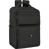 El puerto USB exterior facilita cargar el móvil mientras te desplazas por la ciudad, el campus o la oficina. Solo necesitas conectar tu power bank en el interior de la mochila para mantener tus dispositivos activos. Esta característica te ayuda en jornadas largas en las que dependes del teléfono para estudiar o trabajar. La mochila portátil 15,6'' Sevilla FC integra esta función sin alterar la comodidad de uso. Así puedes seguir conectado mientras llevas contigo los colores rojiblancos.