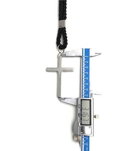 BLACK CLERGY CORD WITH SILVER CROSS4