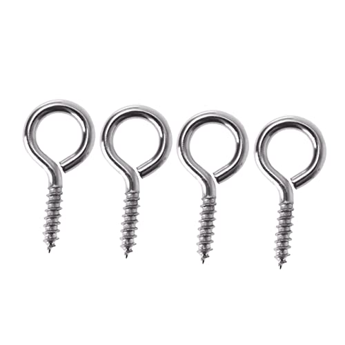 Mikikit 50pcs Screw Eye Pins Large Pin Bail Screw Eye Bail Strong Structure for Jewelry Making