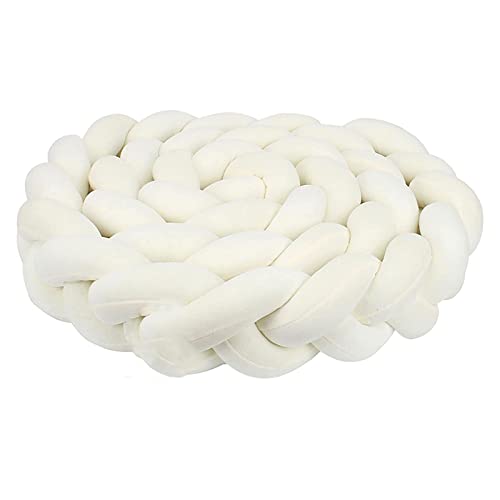 Betteinfassungskissen, weiches Knotenkissen, mehrsträngiges, geflochtenes Plüsch-Knoten-Wurfkissen, handgefertigtes geflochtenes Kissen-Dekor, for Jungen-Mädchen-Geschenk-Raumdekoration, 300 cm 0910 Cover