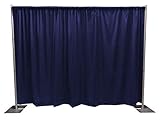 OnlineEEI BBD9990810CDPR290 Premier Portable Backdrop Kit 8' x 10', Navy Blue