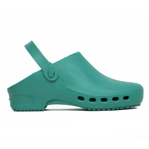REPOSA Eco - Zoccoli Donna e Uomo in Gomma Comodi, Leggeri, Antishock, per Casa, Giardinaggio, Fai da Te - Ciabatte Donna Anatomiche con Fori Laterali, Laccetto Ribaltabile, Effetto Antiscivolo