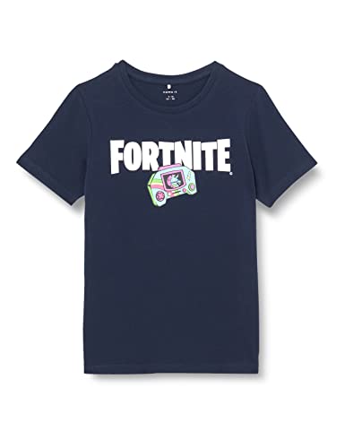 NAME IT NKMFRAME FORTNITE SS Top Box Noos BFU Camiseta, Azul Oscuro (Dark Sapphire), 134-140 cm para...