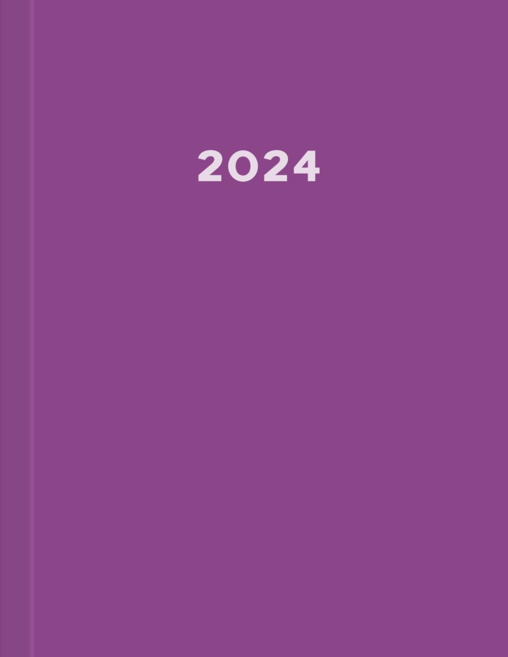 2024: XXL Kalender I A4 I 400 Seiten I 1 Tag 1 Seite I Zeiteinteilung von 6-22 Uhr I Farbe Brombeere