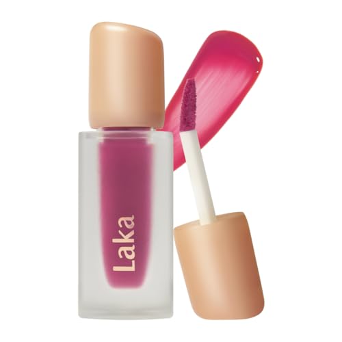 Laka Fruity Glam Tint | Glowing Korean Lip Tint with Hydrating Lightweight Texture | Buildable Color, Non-Sticky High Shine Gloss | K-Beauty Korean Makeup | #106 Juicy, 0.15oz