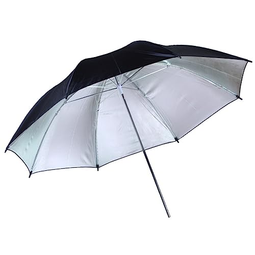 Hemobllo Ombrello Diffusore Flash da 85 Cm Nero E Argento per Fotografico per Una Diffusione Uniforme della Luce Fotografia con Illuminazione Soffusa