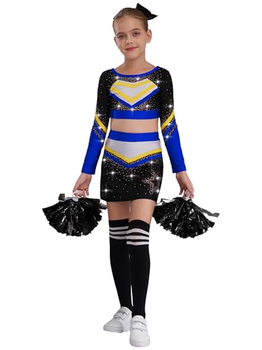 Costume pompom girl pour filles idéal pour une soirée à thème colorée