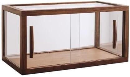 Wooden Bakery Display Case - Pastry & Cookie Showcase for Desserts, Cupcakes & Baked Goods Stylish Glass Door Cabinet for Countertop Organization(B,Single Layer)